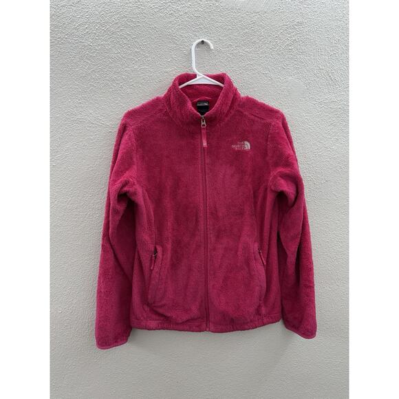 The North Face Childrens Girls Osito Jacket Size XL Pink Zip Up Fuzzy - Picture 1 of 13